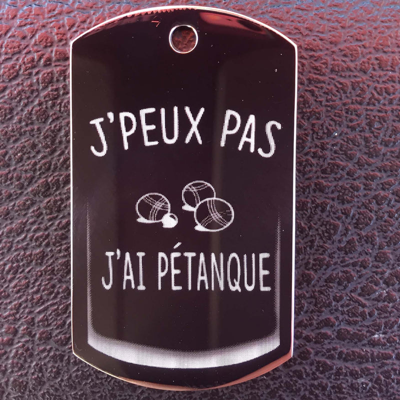 MOYENNE MÉDAILLE RECTANGLE AVEC BÉLIÈRE "gravé avec votre photo, logo, image"