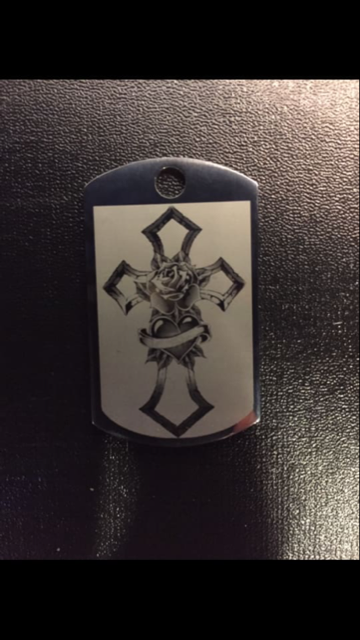 MOYENNE MÉDAILLE RECTANGLE AVEC BÉLIÈRE "gravé avec votre photo, logo, image"